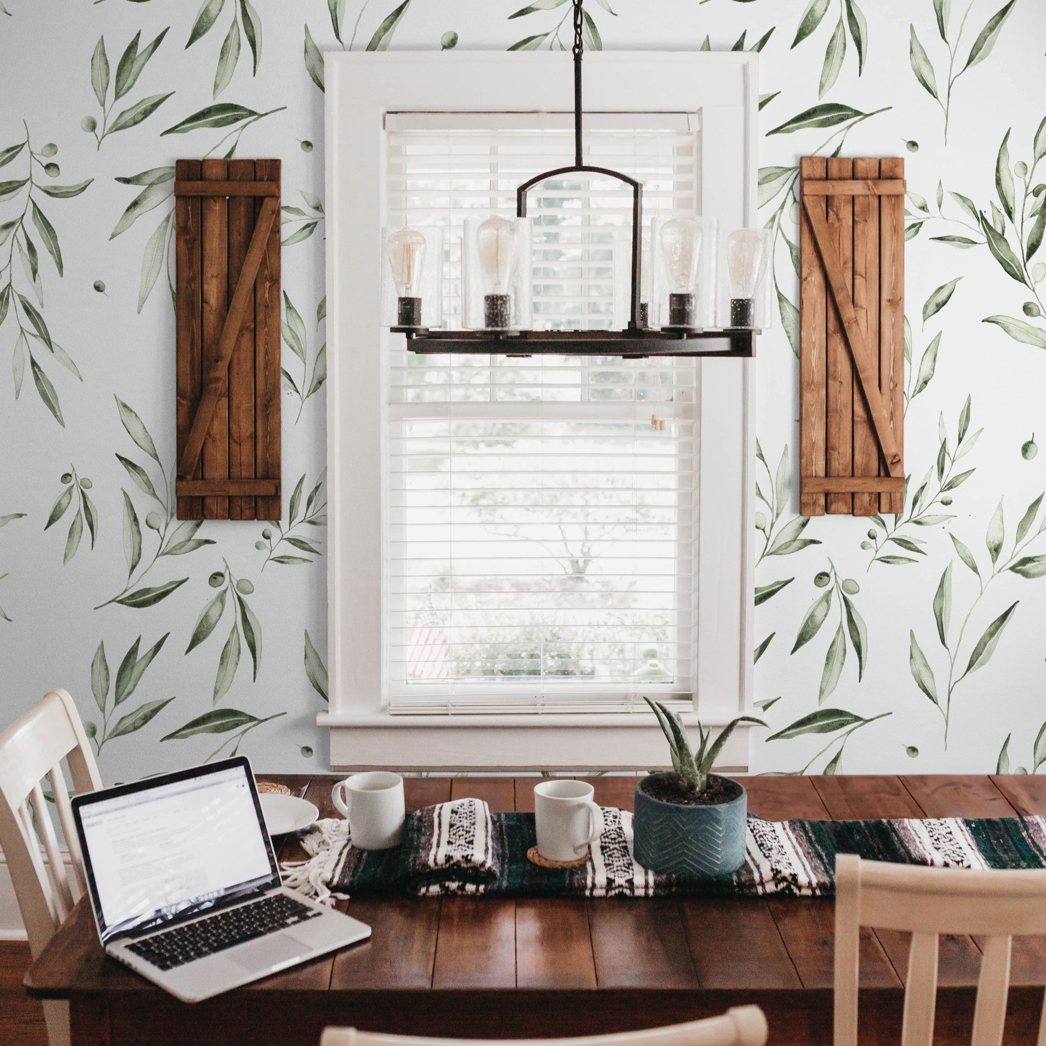 Commercial botanical wallpaper Seattle