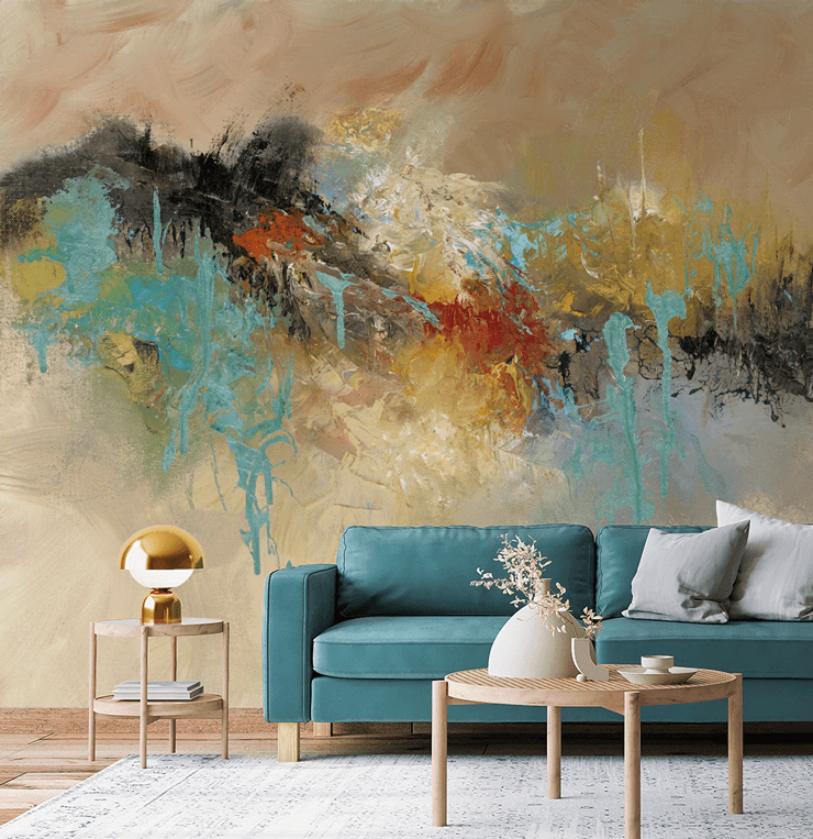 Modern living room wallpaper Capitol Hill Seattle